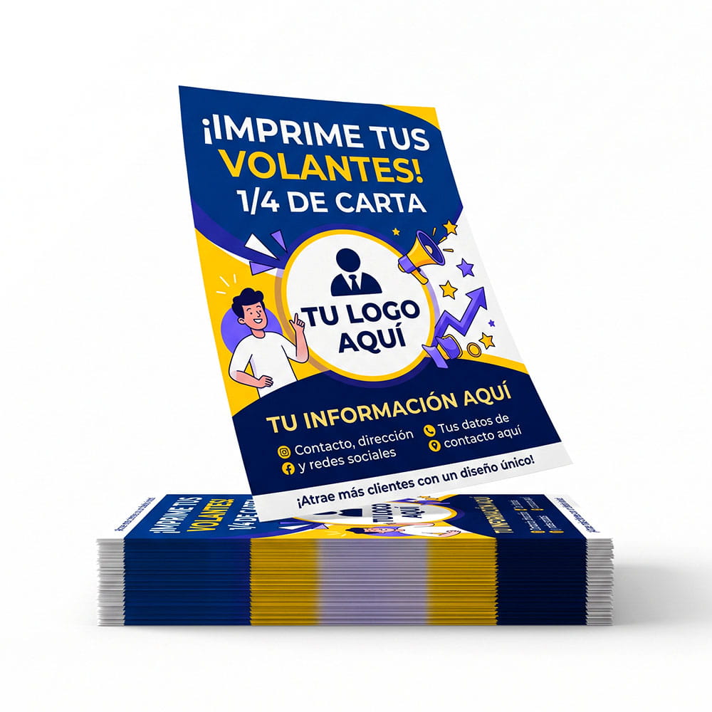 Volantes 1/4 carta - Pack 500 Unidades - 1 cara producto 13 Volantes 1/4 carta - Pack 500 Unidades - 1 cara